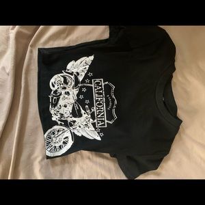 Crop top motorcycle shirt